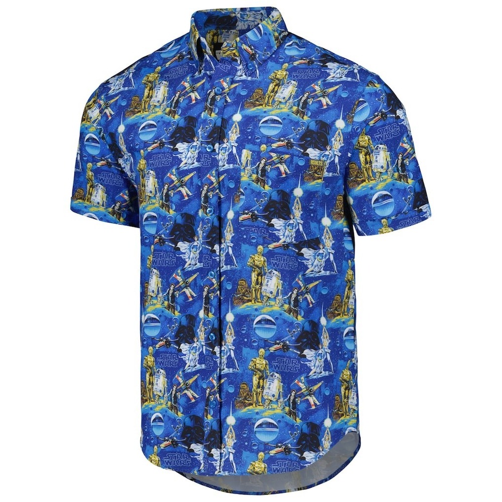 NWOT Star Wars RSVLTS Luke Sleepwalker KUNUFLEX Button-Down Limited Edition 2XL